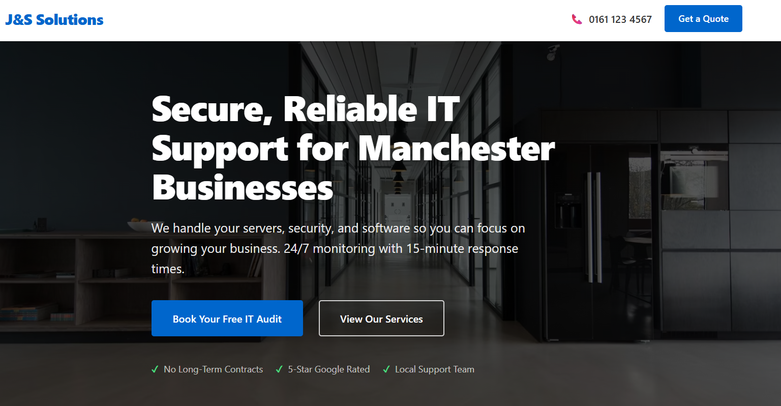 After - Fixed website